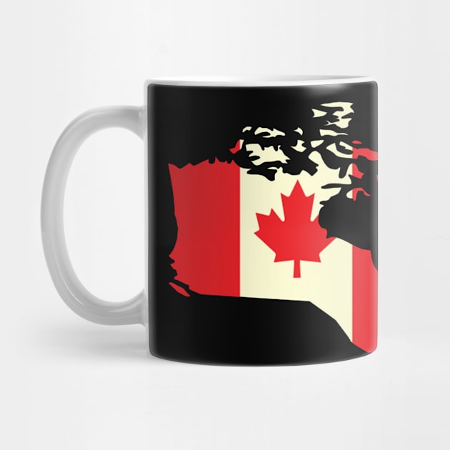 Canadian Flag Map and Leaf by consigliop